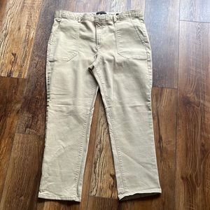 Banana Republic. Size 16. Straight leg jeans. Khaki tan. Excellent condition!